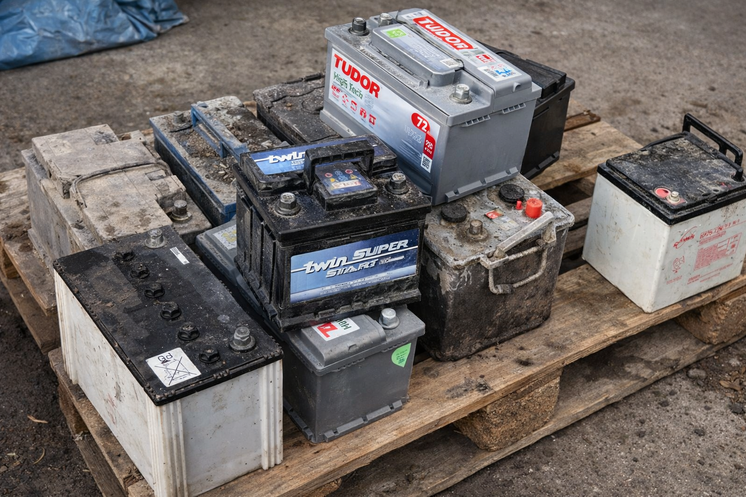 Batterier som ska säljas