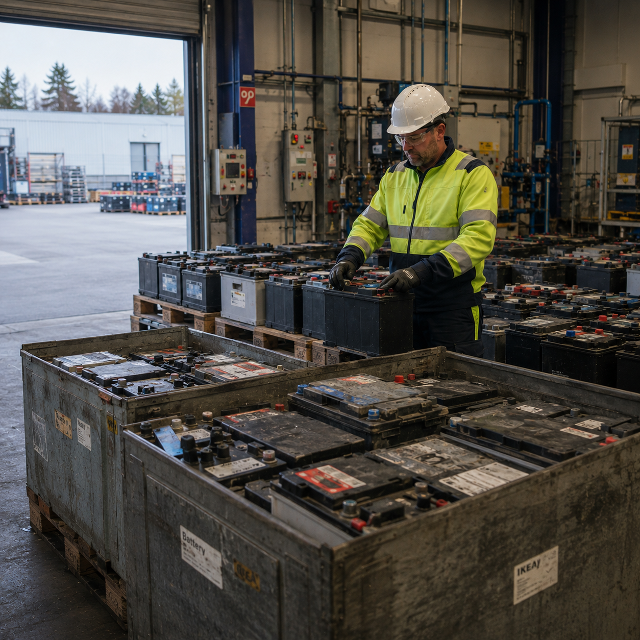 Batteriboxar med blybatterier